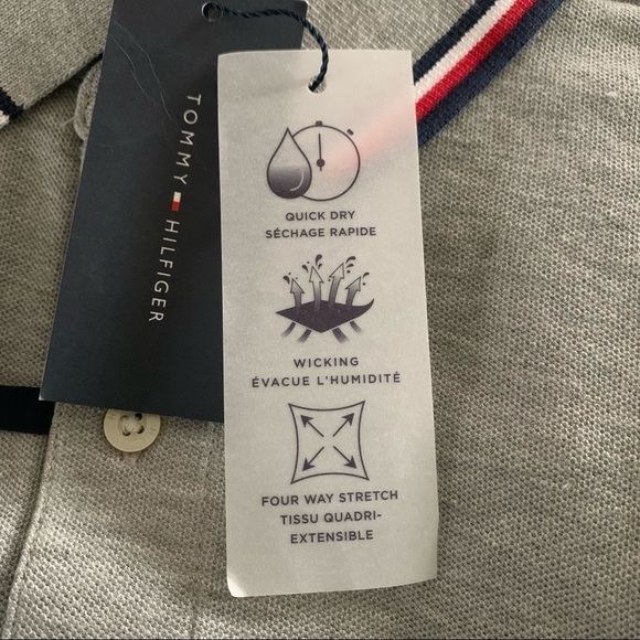 Tommy Hilfiger NWT  Gray Polo Waist Rise Hip Inseam/ Red White Blue Trim Large - Picture 12 of 15